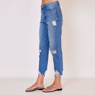 TOI Distresses Slim Fit Boyfriend Denim