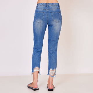 TOI Distresses Slim Fit Boyfriend Denim